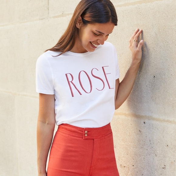 Sezane Tops - NWT Sezane x Fresh Limited Edition Rose T-Shirt S